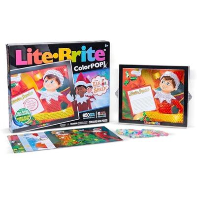 Lite Brite Basic Fun Lite-Brite Colour Pop Elf on the Shelf Jouet Lumineux Festif avec 650 Pinceaux & Templates Kit Créatif de Noël pour Enfants Lite Brite Basic Fun Lite-Brite Colour Pop Elf on the Shelf Jouet Lumineux Festif avec 650 Pinceaux & Templates Kit Créatif de Noël pour Enfants