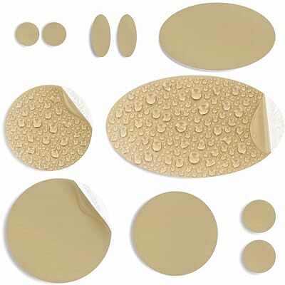 aZengear Patchs de réparation de doudoune Prédécoupés, autocollants, imperméables, résistants aux déchirures en nylon pour fixer des trous dans les vêtements (11 pièces, Beige) aZengear Patchs de réparation de doudoune Prédécoupés, autocollants, imperméables, résistants aux déchirures en nylon pour fixer des trous dans les vêtements (11 pièces, Beige)