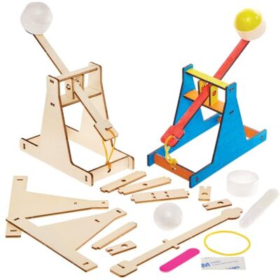 Baker Ross FN118 Trebuchet en bois Catapult Kit Pack de 2, STEM Wood Craft Kits for Kids, Schools and Teachers (kits de bricolage en bois pour les enfants, les écoles et les enseignants) Baker Ross FN118 Trebuchet en bois Catapult Kit Pack de 2, STEM Wood Craft Kits for Kids, Schools and Teachers (kits de bricolage en bois pour les enfants, les écoles et les enseignants)