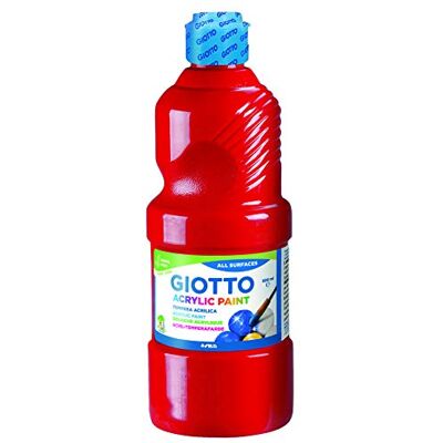 Giotto – Peinture Acrylique 533708, 500 ML, Rouge Giotto – Peinture Acrylique 533708, 500 ML, Rouge