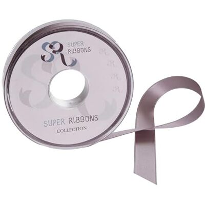 SUPER RIBBONS SR ®™ Rubans en satin pour emballage cadeau, décoration de fête, voiture de mariage, Noël, ballons, cheveux, gâteau, cadeaux, bouquet de mariage (gris 6 mm x 20 m) SUPER RIBBONS SR ®™ Rubans en satin pour emballage cadeau, décoration de fête, voiture de mariage, Noël, ballons, cheveux, gâteau, cadeaux, bouquet de mariage (gris 6 mm x 20 m)