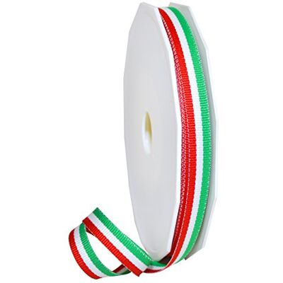 Morex Ruban gros-grain rayé en polyester, décorations de fête, emballage cadeau, motifs amusants, 0,95 cm x 18,1 m, italien Morex Ruban gros-grain rayé en polyester, décorations de fête, emballage cadeau, motifs amusants, 0,95 cm x 18,1 m, italien
