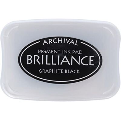 Tsukineko Tampon encreur Brilliance, Noir Graphite, BIP82 Tsukineko Tampon encreur Brilliance, Noir Graphite, BIP82