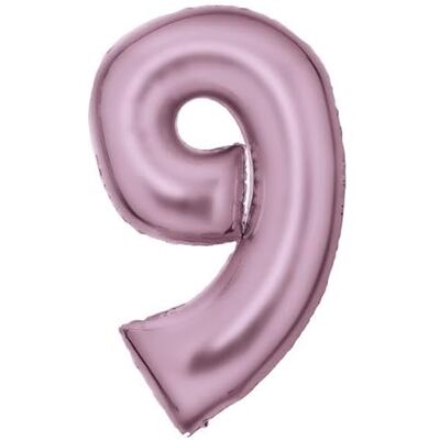 amscan Grand chiffre 9 en soie Lustre rose pastel N34 emballé 86 cm amscan Grand chiffre 9 en soie Lustre rose pastel N34 emballé 86 cm