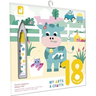 Janod Crayon magique Activité de bricolage propre pour enfants sur le thème de la ferme Kit créatif Réutilisable à l'infini A partir de 18 mois Janod Crayon magique Activité de bricolage propre pour enfants sur le thème de la ferme Kit créatif Réutilisable à l'infini A partir de 18 mois