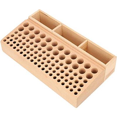 Hztyyier Holder Leather Craft 98 trous, Support en bois pour outils de maroquinerie, Organisateur de perforation et estampage for artisanat cuir Hztyyier Holder Leather Craft 98 trous, Support en bois pour outils de maroquinerie, Organisateur de perforation et estampage for artisanat cuir