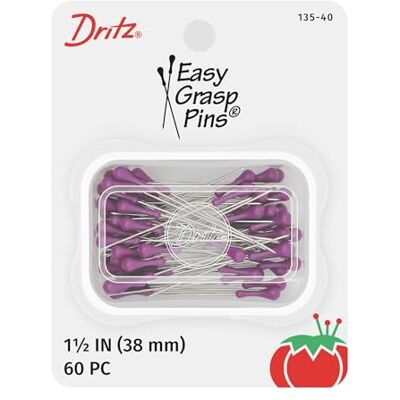 Dritz Lot de 60 épingles à saisir, violet, multicolore, 38 mm Dritz Lot de 60 épingles à saisir, violet, multicolore, 38 mm