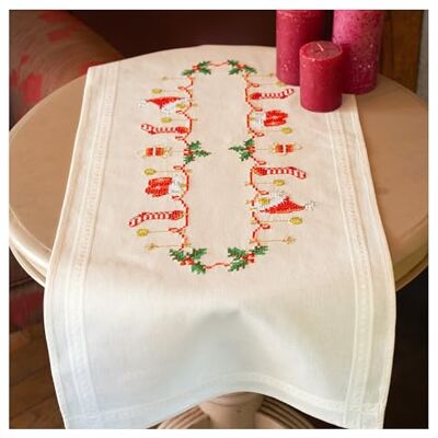 Vervaco Kit Point De Croix Pré-Imprimé Chemin De Table NOËL Broderie Kit Complet Adulte Loisir Créatif Maison Decoration Manuelle Table Cadeou DIYca. 40 x 100 cm Cross Stitch Embroidery Vervaco Kit Point De Croix Pré-Imprimé Chemin De Table NOËL Broderie Kit Complet Adulte Loisir Créatif Maison Decoration Manuelle Table Cadeou DIYca. 40 x 100 cm Cross Stitch Embroidery