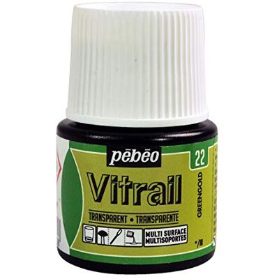 PEBEO Pébéo 050022 Vitrail 1 Flacon Greengold 45 ML PEBEO Pébéo 050022 Vitrail 1 Flacon Greengold 45 ML