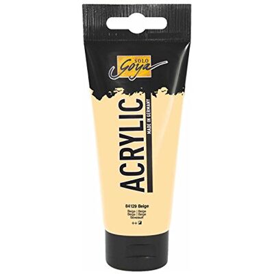 KREUL 84129 Solo Goya Acrylic, tube de 100 ml en beige, peinture acrylique crémeuse polyvalente de qualité studio, à base d'eau, séchage rapide et mat, bien couvrant, imperméable KREUL 84129 Solo Goya Acrylic, tube de 100 ml en beige, peinture acrylique crémeuse polyvalente de qualité studio, à base d'eau, séchage rapide et mat, bien couvrant, imperméable