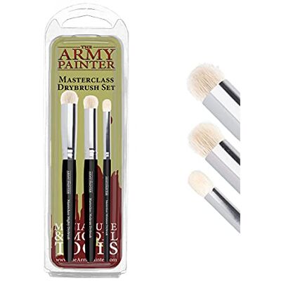 The Army Painter Masterclass: Drybrush Set Ensemble de Pinceaux pour Loisirs en Trois Tailles pour Techniques Avancées pour la Peinture de Miniatures de Jeux de Table, Plateau et Wargames The Army Painter Masterclass: Drybrush Set Ensemble de Pinceaux pour Loisirs en Trois Tailles pour Techniques Avancées pour la Peinture de Miniatures de Jeux de Table, Plateau et Wargames