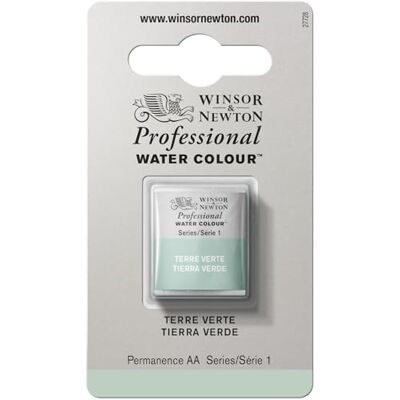 Winsor & Newton Aquarelle Professionnel Peinture Aquarelle, Haute Luminosité, Résistante à la Lumière, Qualité Archive, Demi Godet, Couleur Terre Verte Naturelle Winsor & Newton Aquarelle Professionnel Peinture Aquarelle, Haute Luminosité, Résistante à la Lumière, Qualité Archive, Demi Godet, Couleur Terre Verte Naturelle