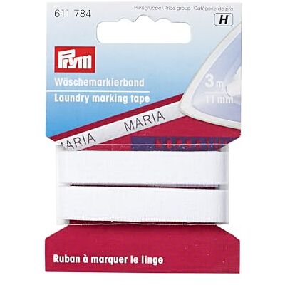 Prym , Ruban à marquer Le Linge thermocollant de 3 m, Blanc Prym , Ruban à marquer Le Linge thermocollant de 3 m, Blanc