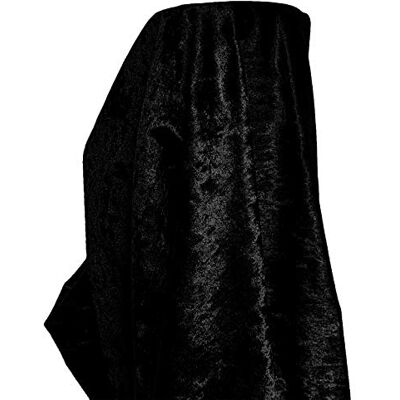 A-Express Tissu en velours écrasé de qualité supérieure 140 cm de large avec revers 100 cm x 140 cm Noir A-Express Tissu en velours écrasé de qualité supérieure 140 cm de large avec revers 100 cm x 140 cm Noir