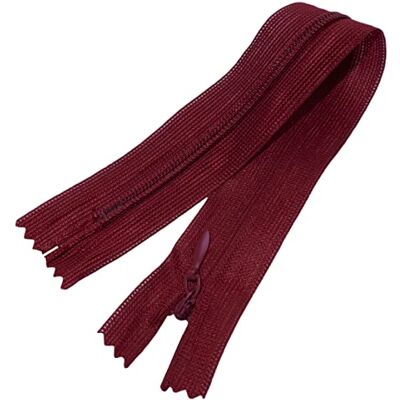 AERZETIX C60536 Lot de 10 Fermetures éclair invisibles 20 cm non-séparables fermeture à glissière crémaillère couleur bordeaux maroquinerie jean pantalon robe jupe curseur couture vêtement AERZETIX C60536 Lot de 10 Fermetures éclair invisibles 20 cm non-séparables fermeture à glissière crémaillère couleur bordeaux maroquinerie jean pantalon robe jupe curseur couture vêtement