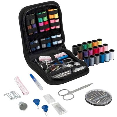 Trimits Kit de couture de voyage – Étui portable pour adultes, débutants, bricolage, maison, voyage, urgence, réparation de boutons et fixations de vêtements avec aiguilles à fil, ciseaux, rubans Trimits Kit de couture de voyage – Étui portable pour adultes, débutants, bricolage, maison, voyage, urgence, réparation de boutons et fixations de vêtements avec aiguilles à fil, ciseaux, rubans
