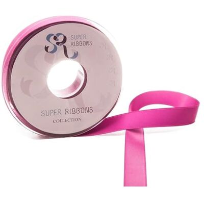 SUPER RIBBONS SR ®™ Ruban en satin double face pour emballage cadeau, décoration de fête, voiture de mariage, Noël, ballons, cheveux, gâteau, cadeaux, bouquet de mariage (rose framboise, 6 mm x 20 m) SUPER RIBBONS SR ®™ Ruban en satin double face pour emballage cadeau, décoration de fête, voiture de mariage, Noël, ballons, cheveux, gâteau, cadeaux, bouquet de mariage (rose framboise, 6 mm x 20 m)