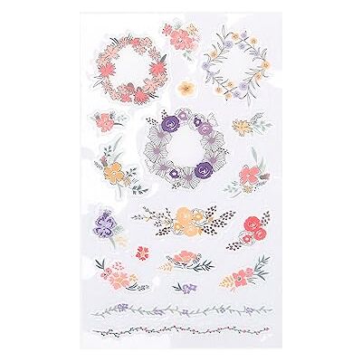 Dailylike Autocollants en PVC Daily Sticker Flower Wreath formes et motifs assortis 9 x 18,5 cm. Dailylike Autocollants en PVC Daily Sticker Flower Wreath formes et motifs assortis 9 x 18,5 cm.