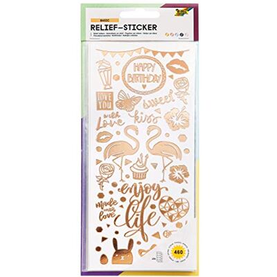 Autocollants en relief basiques Folia 10x24cm 10 feuilles - Autocollants Autocollants en relief basiques Folia 10x24cm 10 feuilles - Autocollants