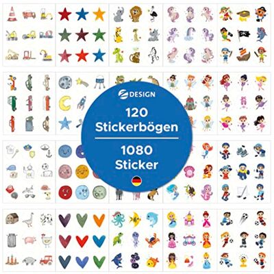 Avery Lot d'autocollants pour enfants 1 000 autocollants (fabriqués en Allemagne, 20 thèmes différents pour garçons et filles, anniversaire d'enfant, petit cadeau, cadeau d'invité, cadeau Avery Lot d'autocollants pour enfants 1 000 autocollants (fabriqués en Allemagne, 20 thèmes différents pour garçons et filles, anniversaire d'enfant, petit cadeau, cadeau d'invité, cadeau