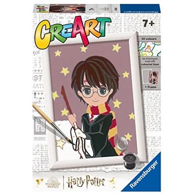 Ravensburger CreArt Série E, Harry Potter, Harry, Peindre avec numéros, Kit de peinture pour enfants, cadre inclus, jeu éducatif, idée cadeau enfant et fille 7 ans, 18 x 13 cm Ravensburger CreArt Série E, Harry Potter, Harry, Peindre avec numéros, Kit de peinture pour enfants, cadre inclus, jeu éducatif, idée cadeau enfant et fille 7 ans, 18 x 13 cm