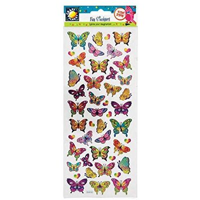 Craft Planet Autocollants amusants, papillons, autocollants pour collection de jeunes artisans, pour affiches, fabrication de cartes, scrapbooking, sacs de fête, livre d'autocollants, autocollants de Craft Planet Autocollants amusants, papillons, autocollants pour collection de jeunes artisans, pour affiches, fabrication de cartes, scrapbooking, sacs de fête, livre d'autocollants, autocollants de