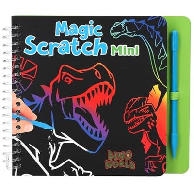 Depesche 12733 Dino World – Mini livre à gratter magique avec motifs de dinosaures cool à gratter, livre avec dégradé de couleurs coloré et stylo à gratter Depesche 12733 Dino World – Mini livre à gratter magique avec motifs de dinosaures cool à gratter, livre avec dégradé de couleurs coloré et stylo à gratter