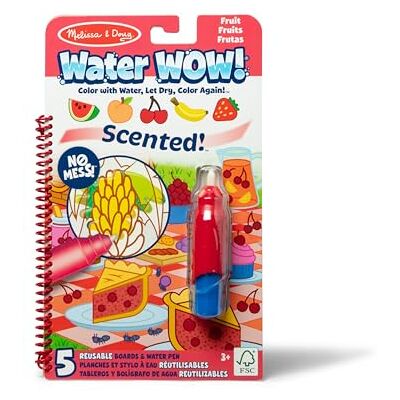 Melissa & Doug Eau Parfumée WOW Age 3+ Réutilisable Water Reveal Coloring Activity Pad Travel Toy Fruit Melissa & Doug Eau Parfumée WOW Age 3+ Réutilisable Water Reveal Coloring Activity Pad Travel Toy Fruit