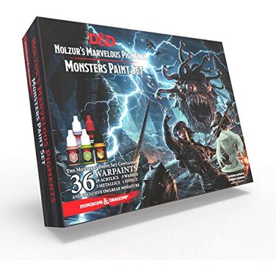 The Army Painter Dungeons & Dragons Nolzur's Marvelous Pigments Monsters Paint Set 36 Peintures Acryliques adaptées à la Peinture sur Figurine pour Jeux de Rôle, Jeux de Table, Jeux de Société The Army Painter Dungeons & Dragons Nolzur's Marvelous Pigments Monsters Paint Set 36 Peintures Acryliques adaptées à la Peinture sur Figurine pour Jeux de Rôle, Jeux de Table, Jeux de Société