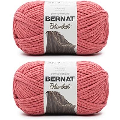 Bernat Blanket Lot de 2 pelotes de fil terre cuite rose Polyester 6 super volumineux 200 m Tricot/crochet Bernat Blanket Lot de 2 pelotes de fil terre cuite rose Polyester 6 super volumineux 200 m Tricot/crochet