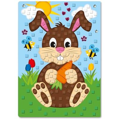 Ursus 8770029F Image mosaïque en caoutchouc mousse Motif lapin Environ 23 x 16 cm Avec motif pré-imprimé Support 384 autocollants en caoutchouc mousse en 6 couleurs et 15 pierres Ursus 8770029F Image mosaïque en caoutchouc mousse Motif lapin Environ 23 x 16 cm Avec motif pré-imprimé Support 384 autocollants en caoutchouc mousse en 6 couleurs et 15 pierres