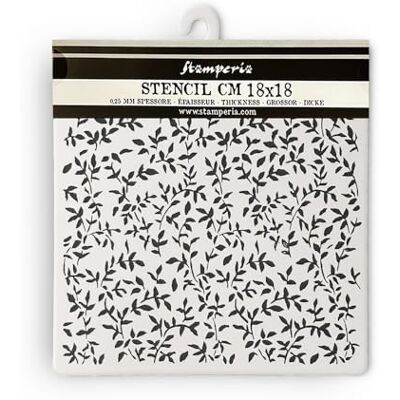 Stamperia Épais pochoir cm 18 x 18 cm – Motif feuilles de jardin Stamperia Épais pochoir cm 18 x 18 cm – Motif feuilles de jardin