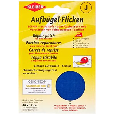 Kleiber + Co.GmbH - Zephir - Bleu moyen - 40 cm x 12 cm - Patch thermocollant Kleiber + Co.GmbH - Zephir - Bleu moyen - 40 cm x 12 cm - Patch thermocollant