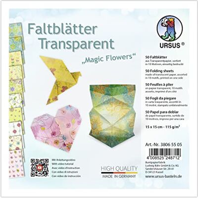 Ursus Magic Flower 38065505 Feuilles pliantes Transparent 115 g/m² Ursus Magic Flower 38065505 Feuilles pliantes Transparent 115 g/m²