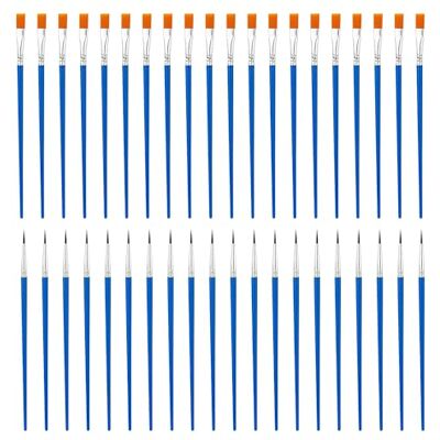 SLEEKEE Lot de 40 pinceaux en nylon, petits pinceaux, pinceaux de peinture, aérosol, kit de pinceaux de bricolage, petits pinceaux, petits pinceaux de détails, adaptés pour la peinture, les graffitis SLEEKEE Lot de 40 pinceaux en nylon, petits pinceaux, pinceaux de peinture, aérosol, kit de pinceaux de bricolage, petits pinceaux, petits pinceaux de détails, adaptés pour la peinture, les graffitis