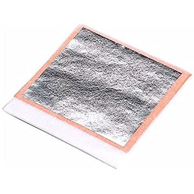 sim gold leaf 10 Feuilles d'argent pur 100%, 95 X 95 mm Carnet de 10 Feuilles transfert sim gold leaf 10 Feuilles d'argent pur 100%, 95 X 95 mm Carnet de 10 Feuilles transfert
