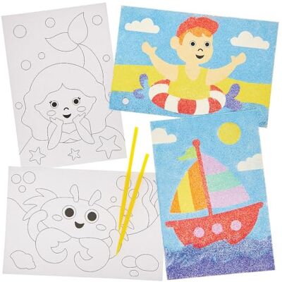 Baker Ross FN417 Images de sable d'été Lot de 10, arts plastiques et artisanat pour enfants Baker Ross FN417 Images de sable d'été Lot de 10, arts plastiques et artisanat pour enfants