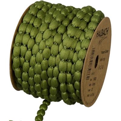 Halbach Seidenbänder Bordure à pompons Largeur 8 mm Longueur 15 m Ruban avec pompons comme guirlande de pompons Décoration de mariage, décoration de fête de jardin Couleur : vert mousse Halbach Seidenbänder Bordure à pompons Largeur 8 mm Longueur 15 m Ruban avec pompons comme guirlande de pompons Décoration de mariage, décoration de fête de jardin Couleur : vert mousse