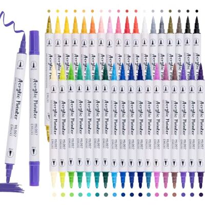 Carehabi Stylos acryliques 36 couleurs Stylos de peinture acrylique imperméable Marqueurs de peinture acrylique pour verre bois toile céramique Noël artisanat Pâques artisanat bricolage (36) Carehabi Stylos acryliques 36 couleurs Stylos de peinture acrylique imperméable Marqueurs de peinture acrylique pour verre bois toile céramique Noël artisanat Pâques artisanat bricolage (36)