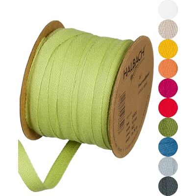 Halbach Seidenbänder Ruban en coton 10 mm x 30 m Ruban tissé 100% coton Vendu au mètre Ruban en tissu pour décorations, bricolage, artisanat, biais, couture Couleur : vert clair Halbach Seidenbänder Ruban en coton 10 mm x 30 m Ruban tissé 100% coton Vendu au mètre Ruban en tissu pour décorations, bricolage, artisanat, biais, couture Couleur : vert clair