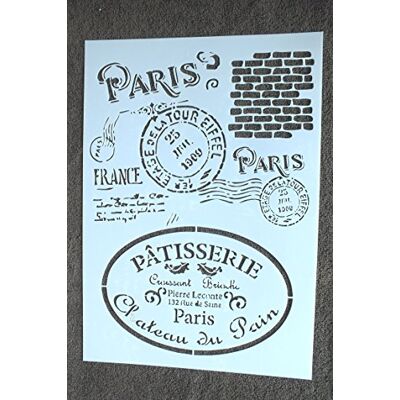 Boutique d'isacrea Pochoir A4 Plastique Vinyle Tampon Postal et Panneau Magasin Boutique d'isacrea Pochoir A4 Plastique Vinyle Tampon Postal et Panneau Magasin