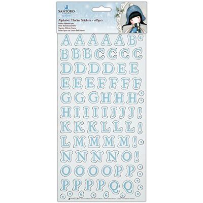 GORJUSS Santoro Lot de 168 autocollants alphabet épais, multicolore, taille unique GORJUSS Santoro Lot de 168 autocollants alphabet épais, multicolore, taille unique