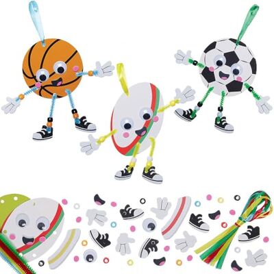 Baker Ross VC130 Kits de décoration Mix & Match sur le thème des ballons de sport Lot de 8, bricolages en mousse sur le thème des ballons de sport Baker Ross VC130 Kits de décoration Mix & Match sur le thème des ballons de sport Lot de 8, bricolages en mousse sur le thème des ballons de sport