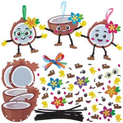 Baker Ross FN504 Kits de décoration assortis Coconut Lot de 8, kits de décoration en mousse pour les loisirs créatifs des enfants Baker Ross FN504 Kits de décoration assortis Coconut Lot de 8, kits de décoration en mousse pour les loisirs créatifs des enfants