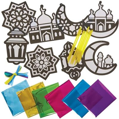 Baker Ross FN364 Décorations en feuille d'aluminium pour le Ramadan Pack of 8, Ramadan Arts and Crafts Decorations for Kids Baker Ross FN364 Décorations en feuille d'aluminium pour le Ramadan Pack of 8, Ramadan Arts and Crafts Decorations for Kids