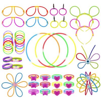Cepewa Lot de 230 bâtonnets fluorescents en plastique 7 couleurs fluo Hauteur : 20 cm Boucles d'oreilles, bandeau, boule, lunettes, cœur, papillon, bâton lumineux, 100 connecteurs à connecter Cepewa Lot de 230 bâtonnets fluorescents en plastique 7 couleurs fluo Hauteur : 20 cm Boucles d'oreilles, bandeau, boule, lunettes, cœur, papillon, bâton lumineux, 100 connecteurs à connecter