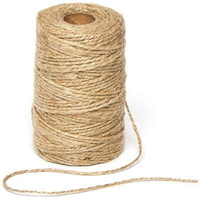 Baker Ross Cordon en jute texturé naturel pour travaux manuels (2 mm x 1 m), blanc Baker Ross Cordon en jute texturé naturel pour travaux manuels (2 mm x 1 m), blanc
