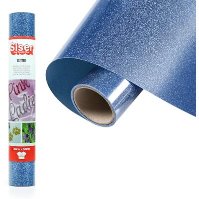 SISER ® Vinyle thermotransférable, Glitter Old Blue, 50 x 30 cm SISER ® Vinyle thermotransférable, Glitter Old Blue, 50 x 30 cm
