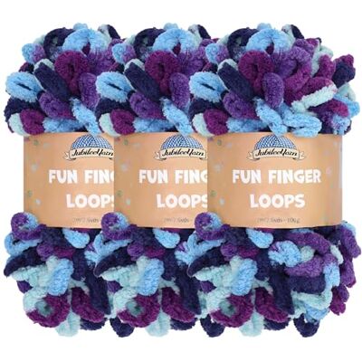 BambooMN JubileeYarn Lot de 3 écheveaux de fil en polyester 100 g BambooMN JubileeYarn Lot de 3 écheveaux de fil en polyester 100 g