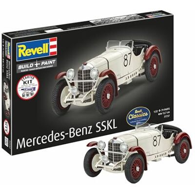 Revell 77737 Kit de démarrage Mercedes-Benz SSKL Échelle 1/32 Maquette en plastique avec couleurs de base, colle de modélisme et pinceau Revell 77737 Kit de démarrage Mercedes-Benz SSKL Échelle 1/32 Maquette en plastique avec couleurs de base, colle de modélisme et pinceau